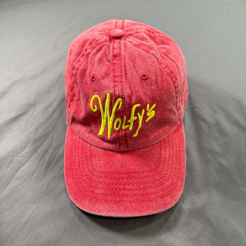 HitWear Wolfy's Red Embroidered Baseball Cap One Size Fits All